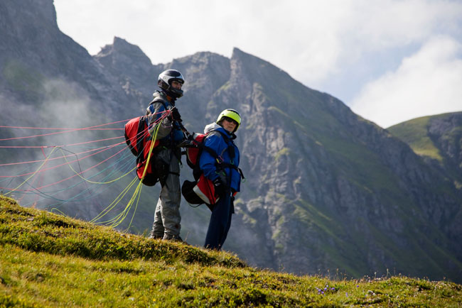 tandem flight from pizol.